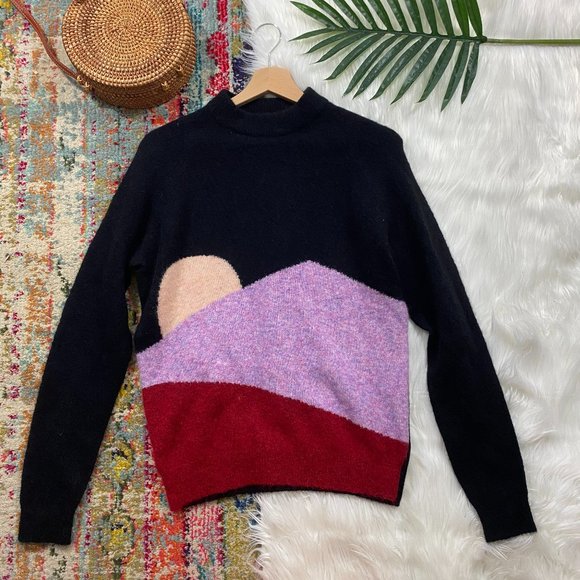 Urban Outfitters Sweaters - UO Urban Outfitters x VEDA Black Sun Sunset Mock Neck Knit Sweater Small